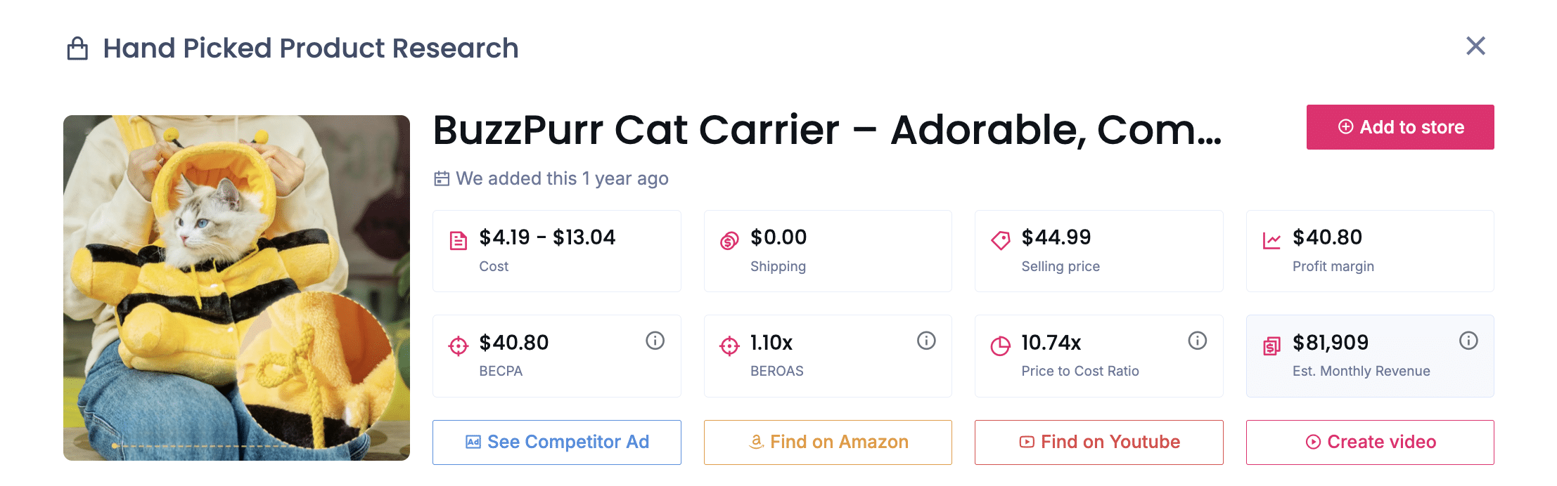 Bee-Themed Cat Carrier Backpack